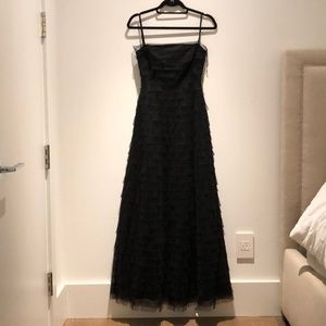 BCBGMaxAzria Strapless Tulle Tiered Full-length